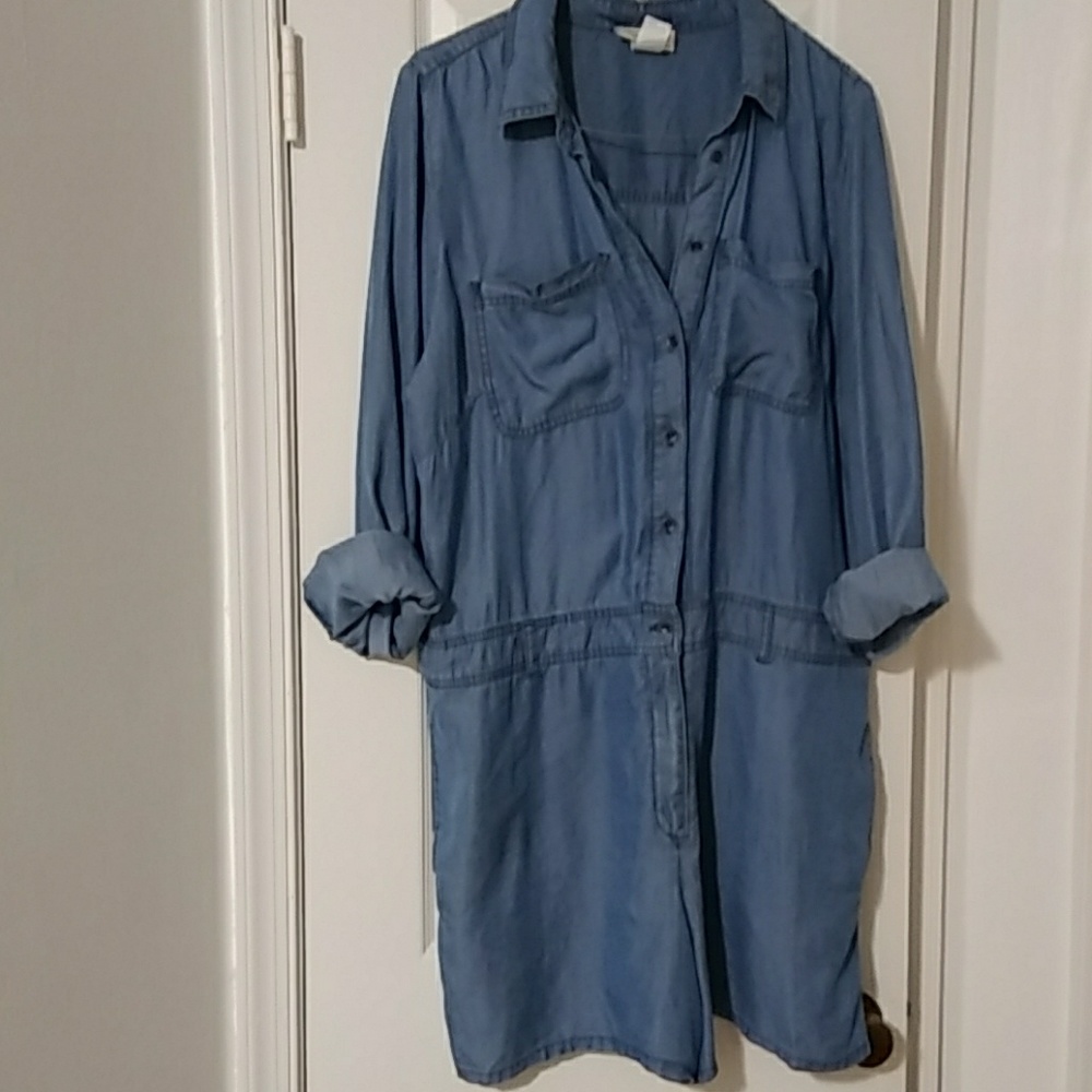 Denim shorts romper.  Sze 2x